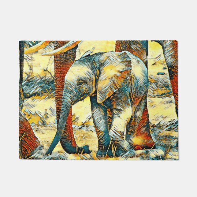 Paillasson AnimalArt_Elephant_010 (Devant)