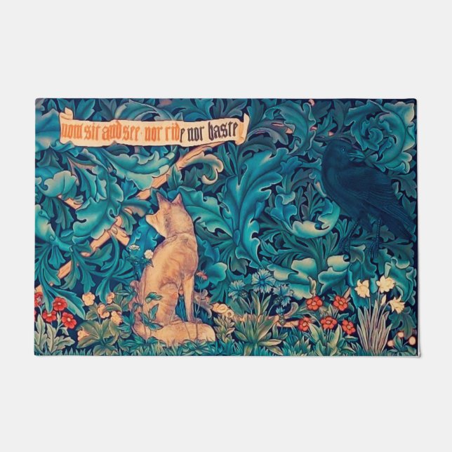 Paillasson Animaux dans la forêt, William Morris Doormat (Devant)