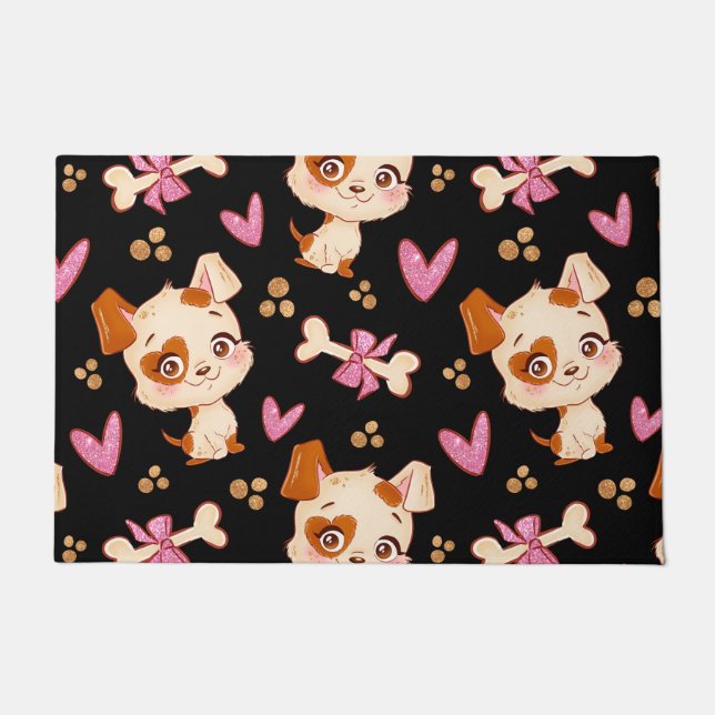 Paillasson Animaux de compagnie motifs mignonne Amoureux chio (Devant)