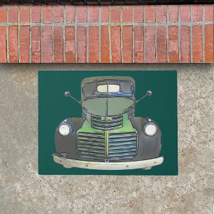 Paillasson Antique 1947 Truck Croquis Porte Mat Rug