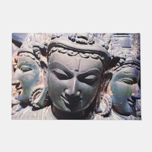 Paillasson Antique Asie Pierre visage Statue Photo Bold Graph