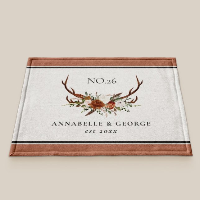 Paillasson Antler terre cuite sauge vert botanique floral (Créateur téléchargé)