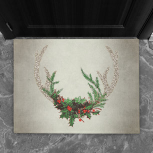 Paillasson Antlers Russes Boho Deer Floral de Noël