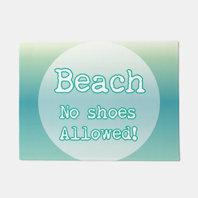 Paillasson Aqua Blue Beach Lovers Citer la typographie (Devant)