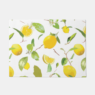 Paillasson Aquarelle Citron & Feuilles 2