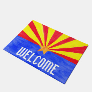 Paillasson Aquarelle du drapeau de l'État de l'Arizona