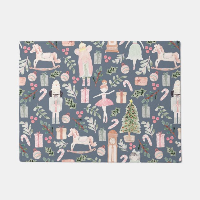 Paillasson Aquarelle moderne Nutcracker (Devant)