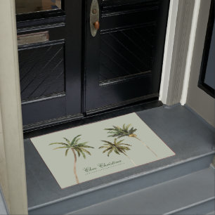 Paillasson Aquarelle Palm Trees Bureau tropical Décor