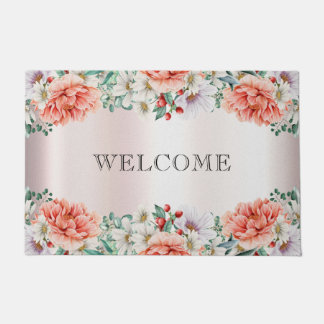 Paillasson Aquarelle Peony Flower Domat