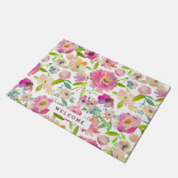 Aquarelle rose pâle de la menthe de bienvenue