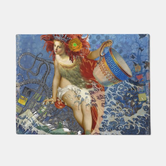 Paillasson Aquarius Mermaid Bleu gothique (Devant)