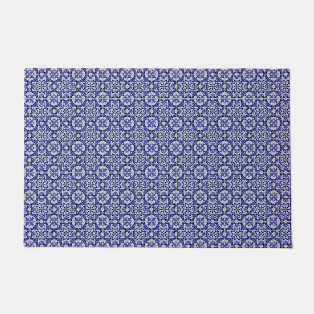 Paillasson Arabe Moyen-Orient Carrelage bleu arabe (Devant)