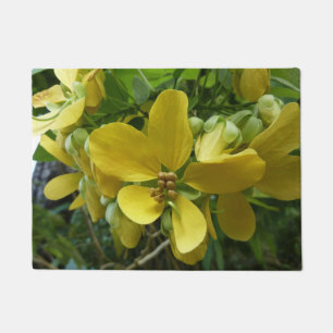 Paillasson Arbre à douche dorée Tropical Jaune Floral