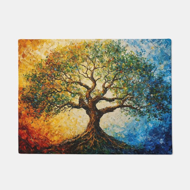 Paillasson Arbre de connaissances - Peinture à l'huile (Devant)