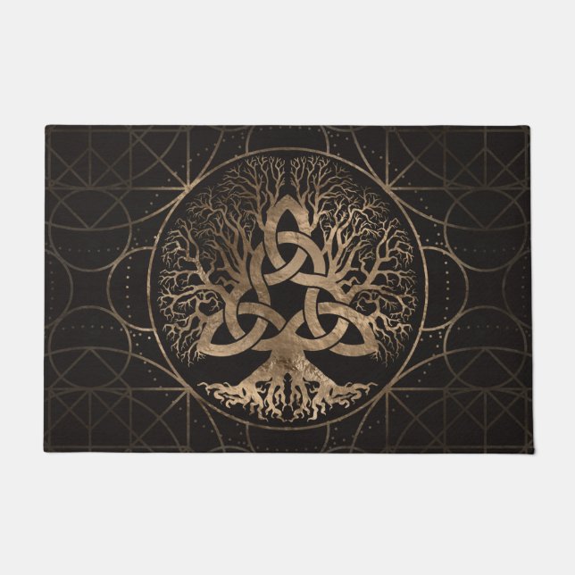 Paillasson Arbre de la vie - Yggdrasil avec Triquetra (Devant)
