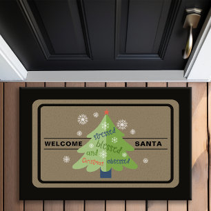 Paillasson Arbre de Noël Obsédé Stressé