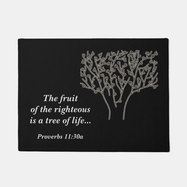 Paillasson Arbre de vie Bible Verse Doormat (Devant)