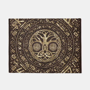 Paillasson Arbre de vie - Yggdrasil avec Trinity Knot