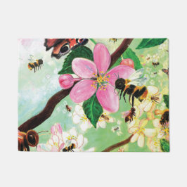 Paillasson Arbre florissant avec les abeilles