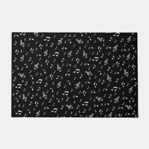 Paillasson argent noir, note, musical, mélodie, musique, son,
