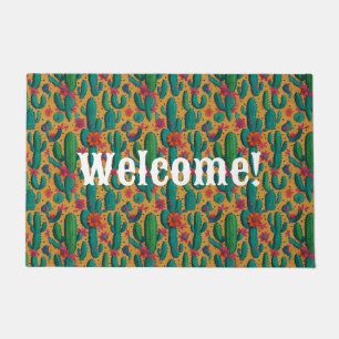 Paillasson Arizona Saguaro Cactus Floral Motif sans fil