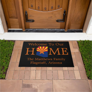 Paillasson Arizona State Map Etat Drapeau Bienvenue Accueil