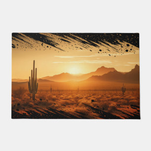 Paillasson Arizona Sunset Sahuaro Désert Sud-ouest