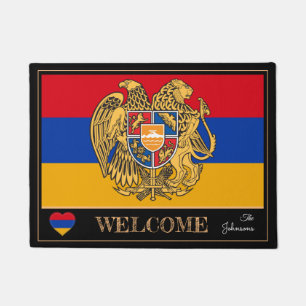 Paillasson Arménie Emblem & Flag arménien mats / sport Bienve