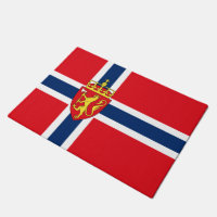 Armoiries de la Norvège sur le drapeau de la Norvè