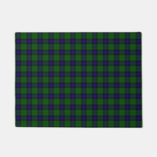 Paillasson Armstrong tartan bleu et vert plaid