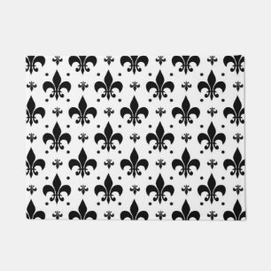 Paillasson Arrière - plan blanc Fleur-de-lis Motif design