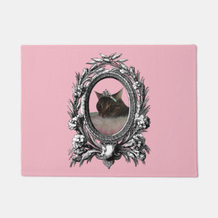 Paillasson Arrière - plan de princesse Cat Vintage Frame Pin