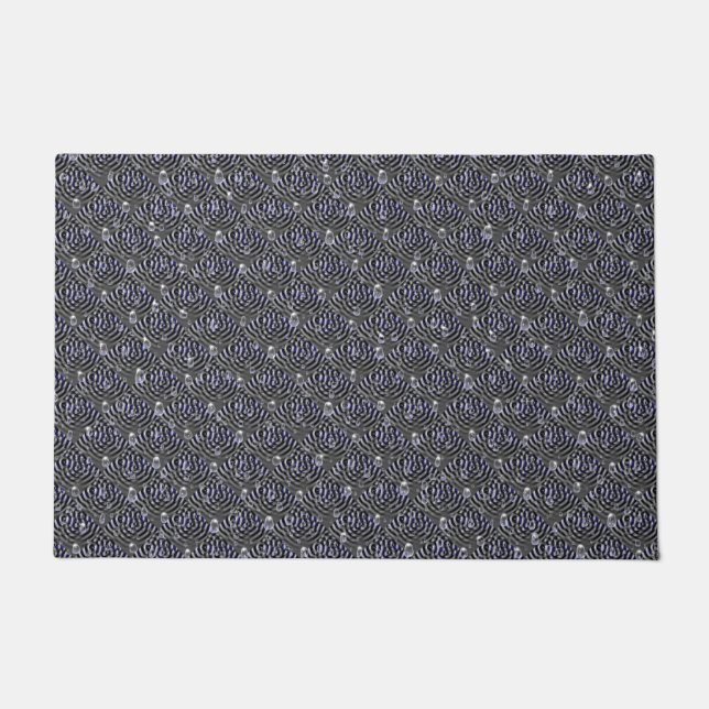 Paillasson Arrosage sur métal gris bleu (Devant)
