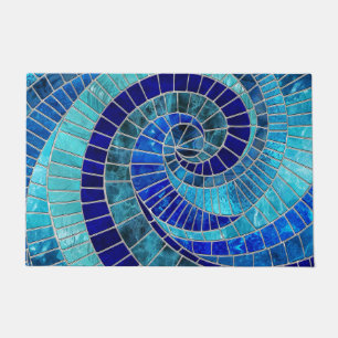 Paillasson Art de la mosaïque de la vague océanique
