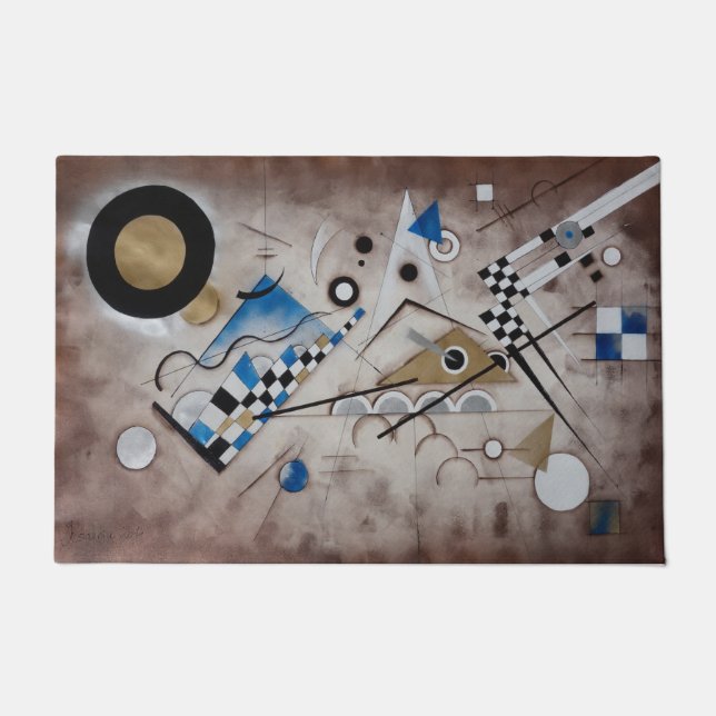 Paillasson Art moderne de la moitié du siècle abstraite de (Devant)