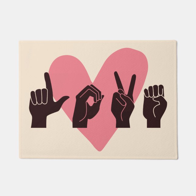 Paillasson ASL Love IV - Saint Valentin (Devant)