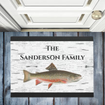 Aspen rustique Bark Trout pêcheur Lake House