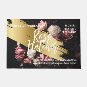 Paillasson Atelier de Fleurs Or Noir