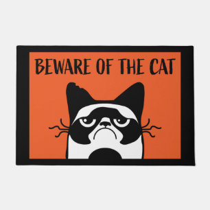 PAILLASSON ATTENTION AU CHAT DOORMAT