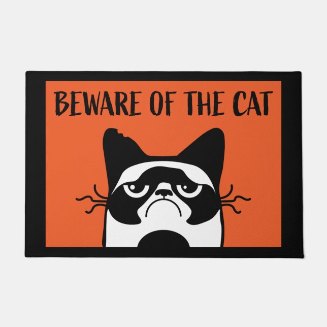 PAILLASSON ATTENTION AU CHAT DOORMAT (Devant)