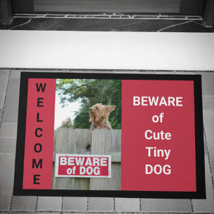 Paillasson Attention aux minuscules chiens Symbole Yorkie