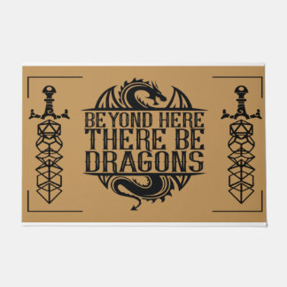 Paillasson Au-Delà Il Y A Dragon|Dungeon Dragon Doormat