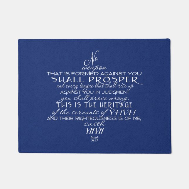 Paillasson Aucune étoile de David d'arme (Devant)