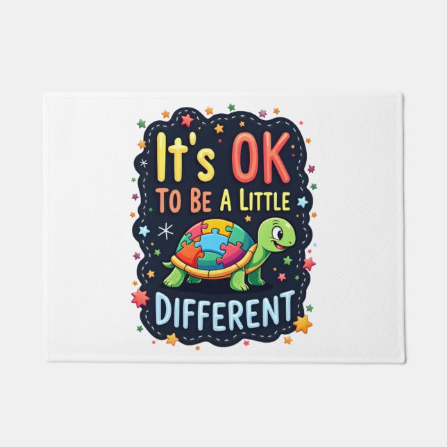 Paillasson Autism Awareness It's Ok To Be A Little Different  (Devant)