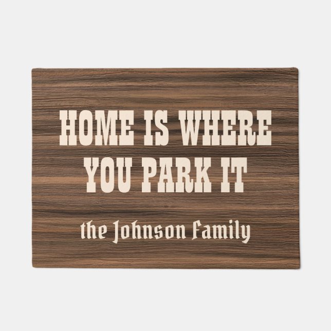 Paillasson Autoguidez où vous le garez coutume en bois (Devant)