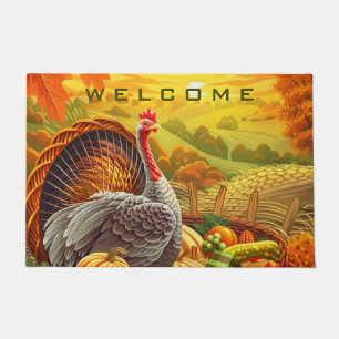 Paillasson Automne Turquie Citrouille Bon thanksgiving Doorma