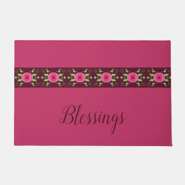 Paillasson Avec une typographie de script sophistiquée (Devant)