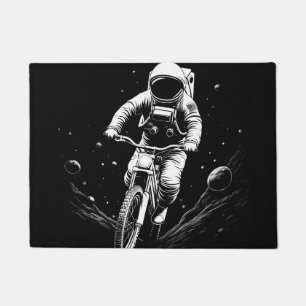 Paillasson Aventure spatiale de vélo d'astronaute cosmique