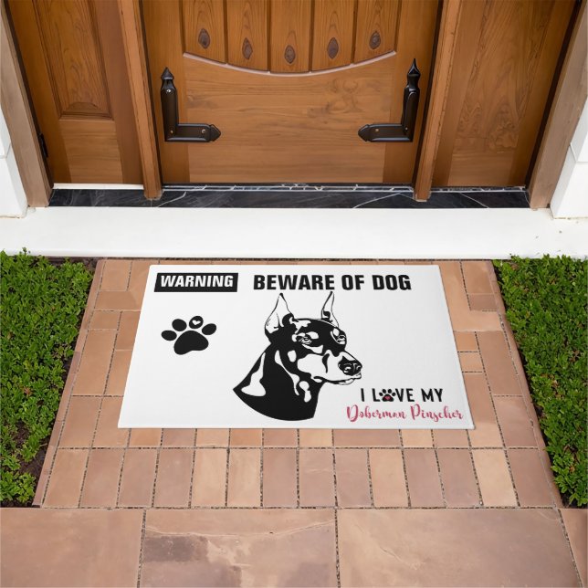 Paillasson Avertissement - 24" x 36" Porte Mat (De plein air)