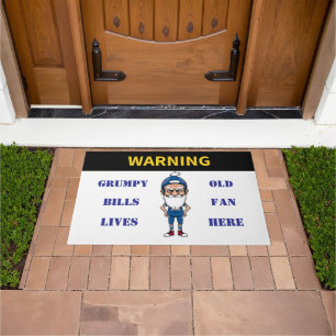 Paillasson Avertissement Grumpy Old Bills Vit Ventilateur Ici